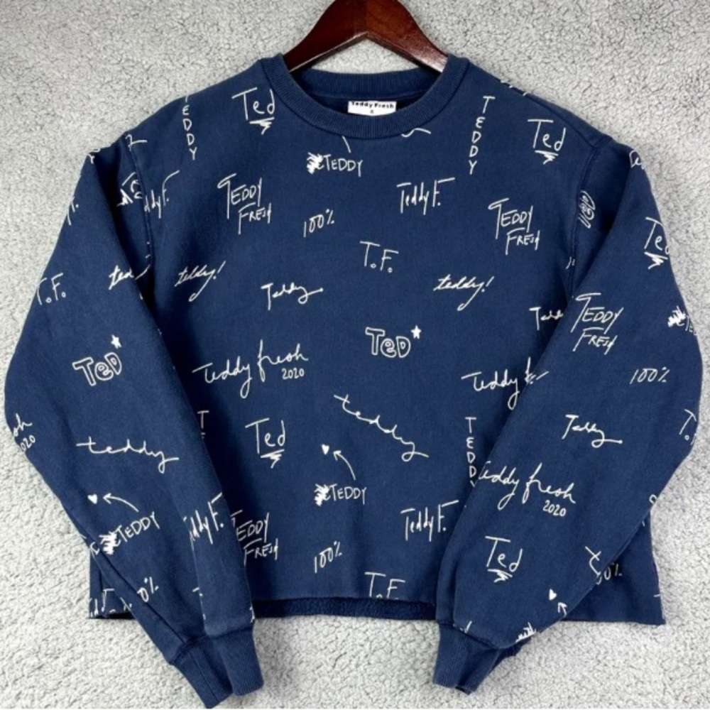 Teddy Fresh Blue Graphic Sweatshirt